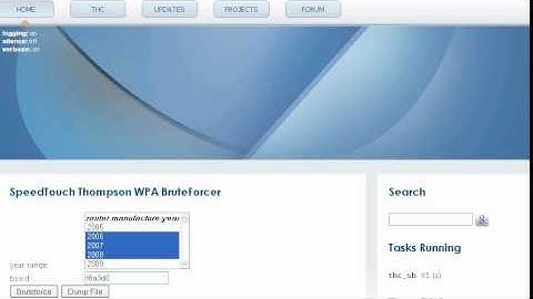 THC_SB background WLAN authentication key brute forcing