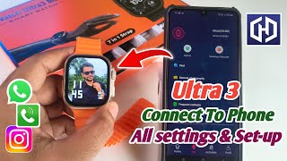 7 in 1 ultra 3 smart watch connect to mobile/hiwatch pro ultra 3 connect to phone screenshot 2