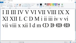 How to Insert Roman Numerals in Paint: How to Type Roman Numbers in Paint