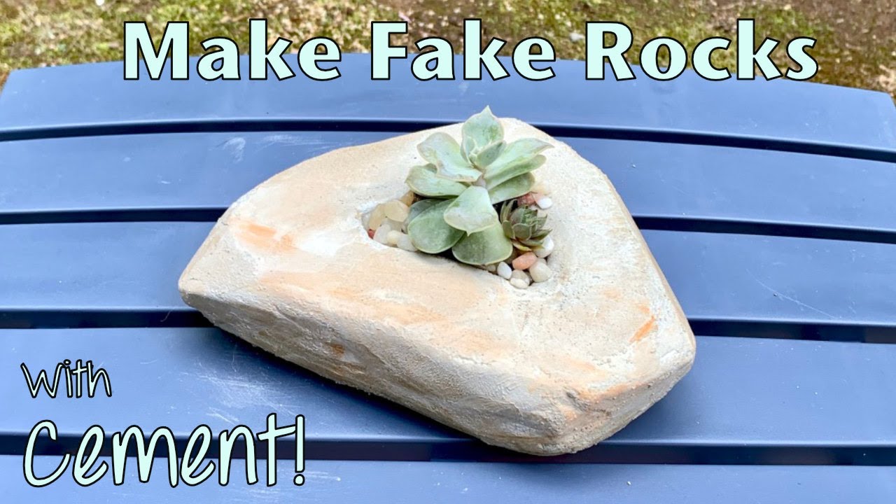 How To Make Faux Rocks Out Of Cement - YouTube
