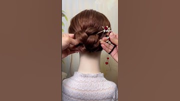 Trâm cài tóc chữ u hoa hồng #shorts