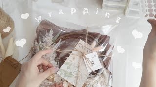 ［ wrapping ］手作りの台紙とopp袋で♥｜リースに合うBoxが無い時は｜作業動画