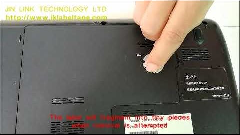 White destructible security label for warranty seal