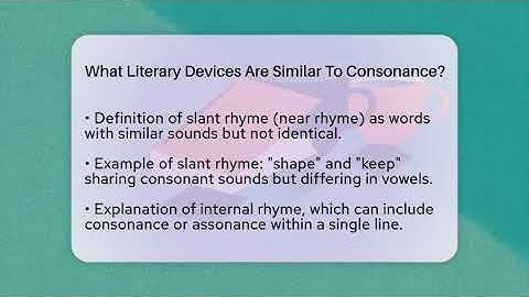 What Literary Devices Are Similar To Consonance? - The Prose Path