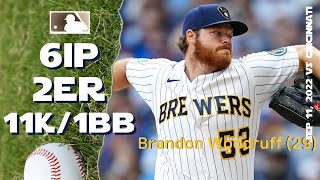 Brandon Woodruff 10th win with 11K | Sep 11, 2022 | MLB highlights