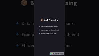 Batch vs Stream Processing Explained in 60 Seconds | Data Engineering Made Simple 🚀 #ai #data Profile