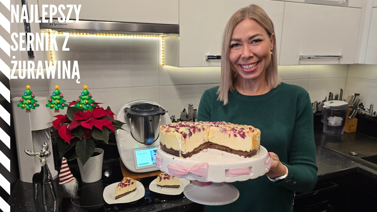 Najlepszy sernik z żurawiną z Thermomix // ThermoBajka 💥💥‼️