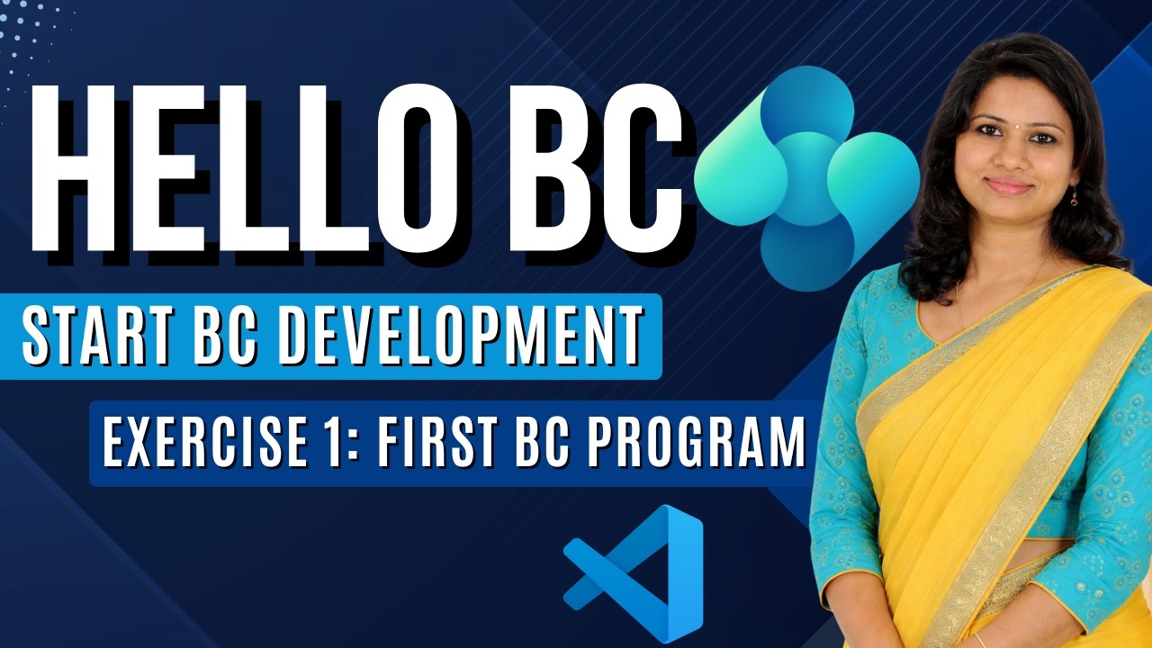 Exercise 1: Business Central Setup + VS Code + First AL Program | Hello ...