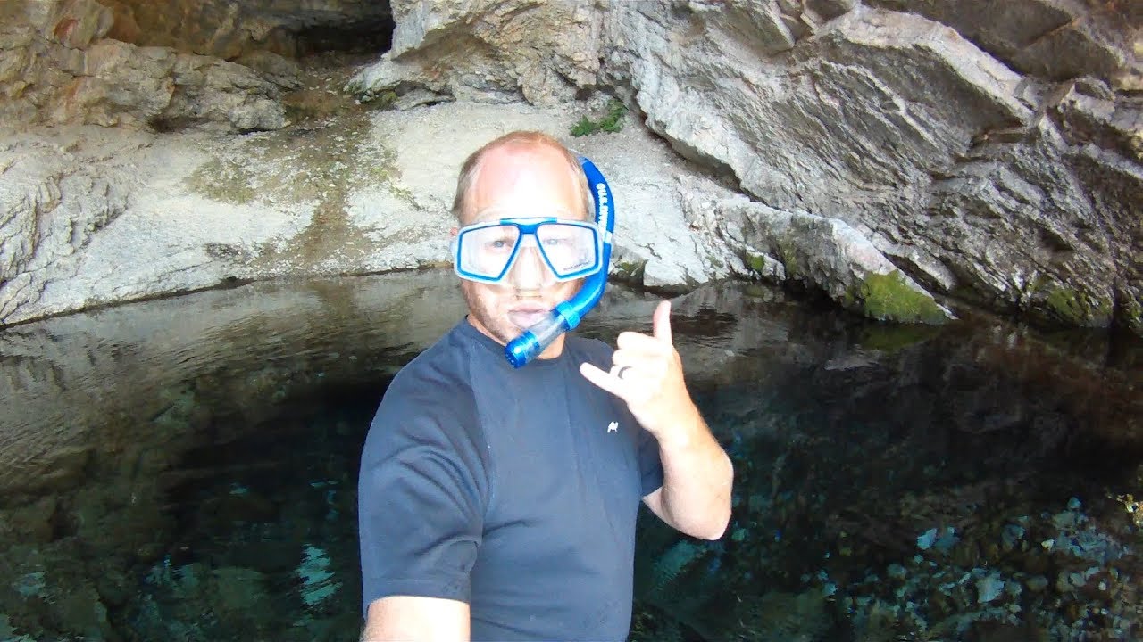 Snorkeling the mouth of Ricks Spring Underwater Cave (1 of 4)