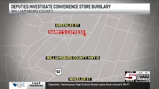 VIDEO: Deputies investigate burglary at Williamsburg Co. convenience store