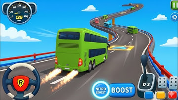 Crazy Bus Mega Ramp Impossible Racing - Bus Stunts Racing - Bus Simulator 3D - Android Gameplay