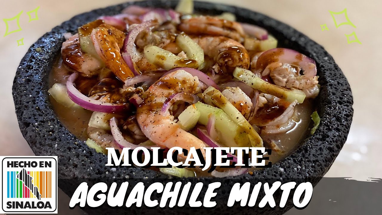 AGUACHILE MIXTO EN MOLCAJETE - Estilo Sinaloa - YouTube