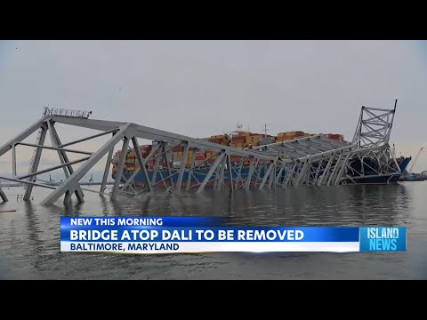 Francis Scott Key Bridge section to be removed from cargo ship