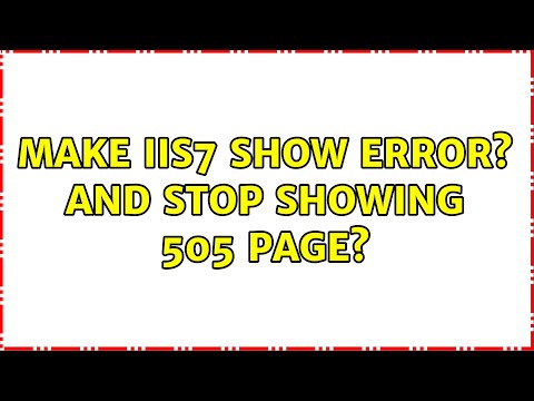 Make IIS7 Show