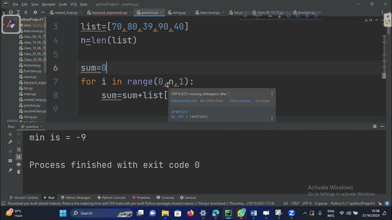 Python - Summation of N numbers. - YouTube