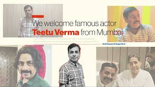 Famous Bollywood Actor Teetu Verma visiting Amitta Psychology Clinic in Jaipur.