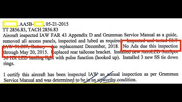 Airworthiness Directives  and Your Airplane - Grumman Style