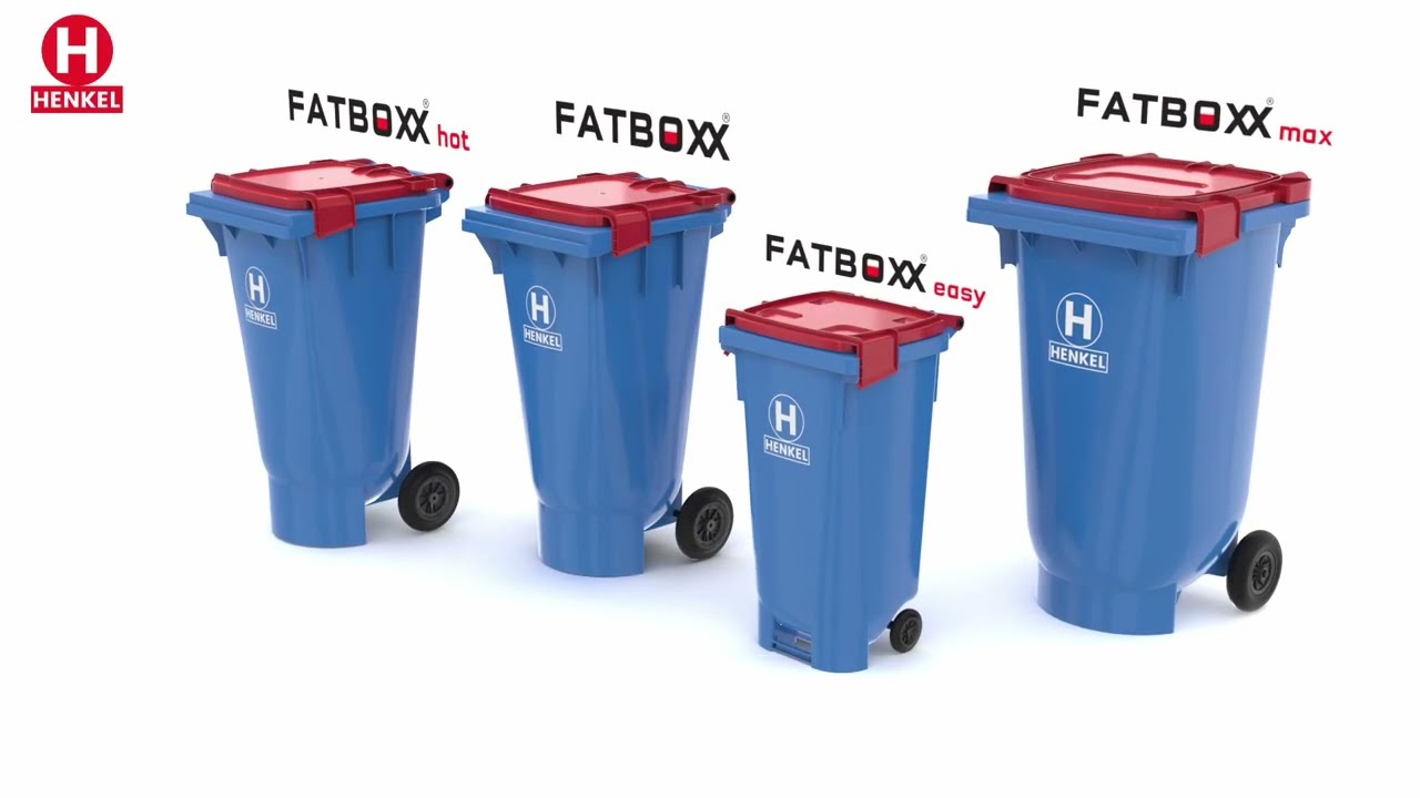 FATBOXX collection bin for the dispose of used cooking oil, food