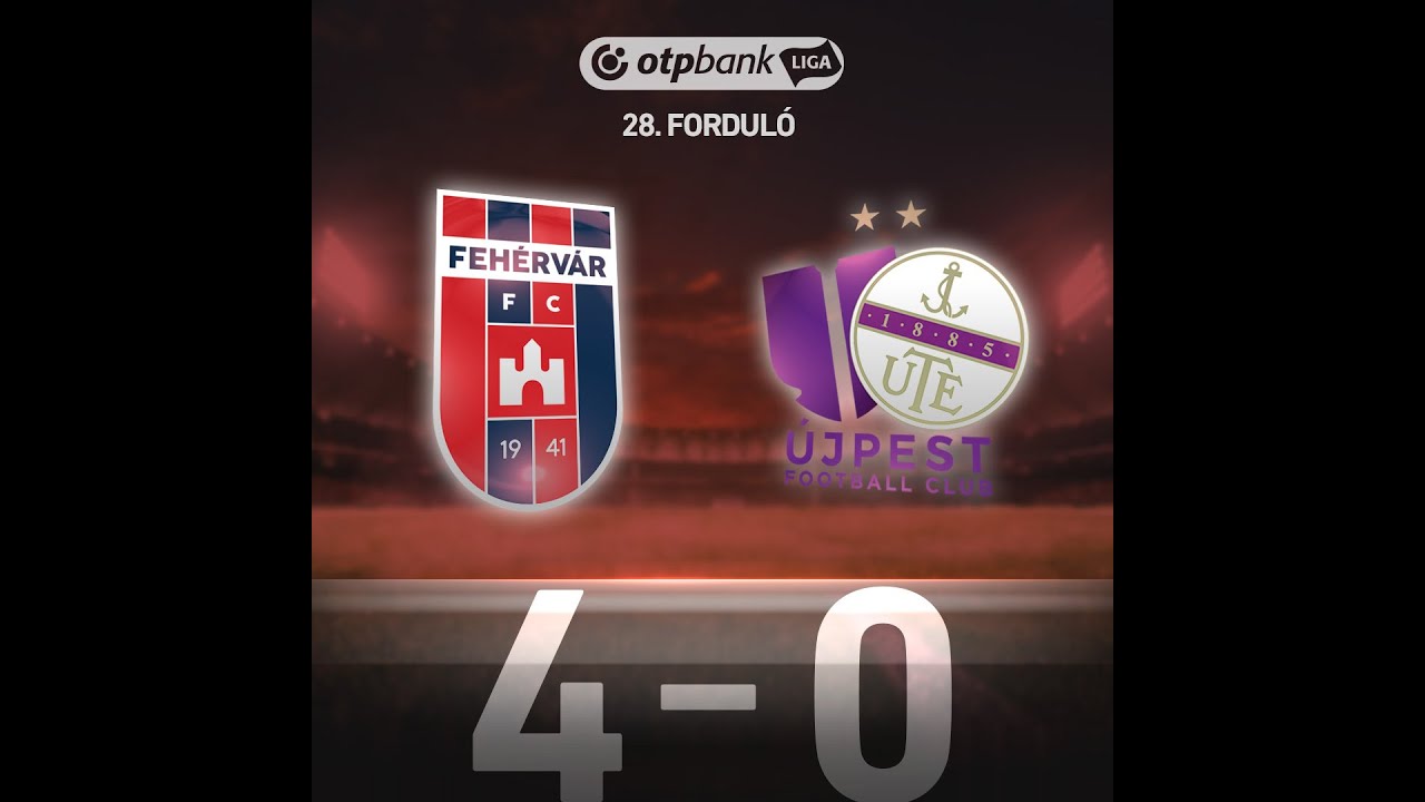 NB I. 28.forduló: MOL Fehérvár–Újpest FC 4–0