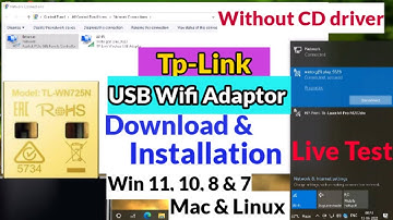 How to Download & Install TP-Link (TL-WN725N) Wireless Adapter Driver Without CD with Live Test