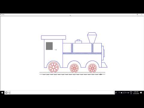 Train art using python turtle module-praveen potnuri