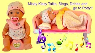 Missy Kissy Baby Doll talks, sings, drinks botttle and go to potty like a real baby!