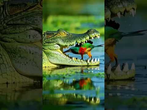 Почему крокодилы всегда держат рот открытым? Узнай секрет! 🐊 #животные #крокодил #факты #shorst