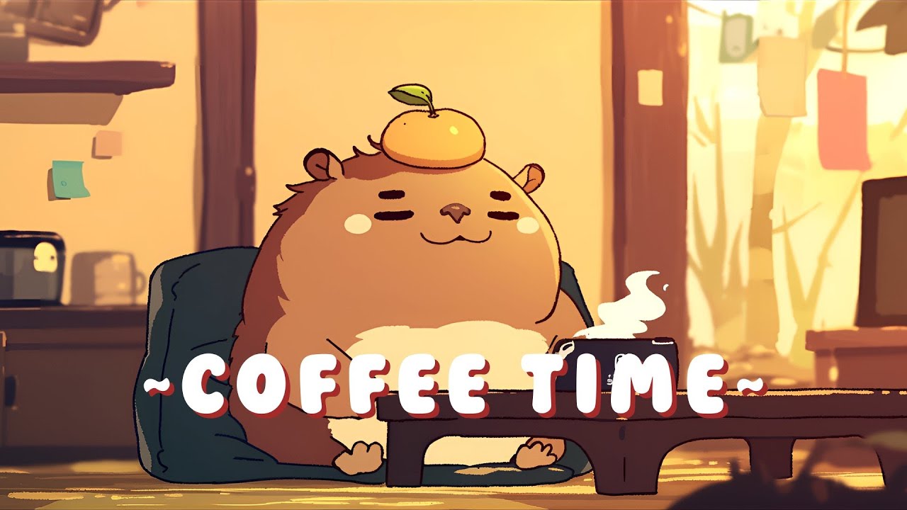 [60 Minutes] 24/7 Capybara Lofi Beats - Chill Beats to Help You Relax ~ Cozy Atmosphere ~ 📚 🎵