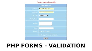 PHP FORM VALIDATION
