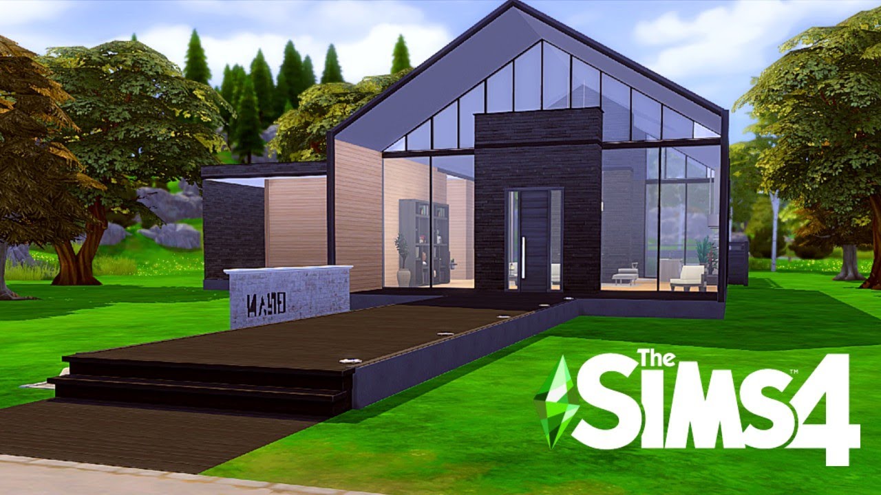 TINY A-FRAMED HOUSE | Scandinavian Home | The sims 4 | Speed build | CC ...