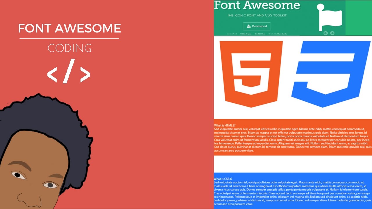 FONT AWESOME PART 2/2 WEBPAGE CODING