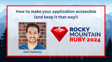 How to make your application accessible (and keep it that way!) by Joel Hawksley