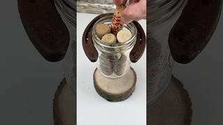Event corks Horseshoe Wood cookie. Save your corks. Mason jar projects #shorts #shortvideo #diy