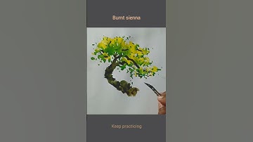 Bonsai tree painting/ How to paint a tree #shorts #youtubeshorts #shortsvideo #watercolor