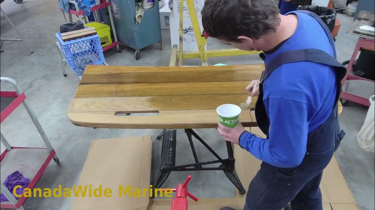 Refinishing a teak swim platform. YouTube