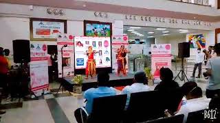 airport: cultural dances part of the cancer awareness activities