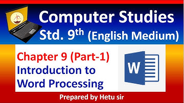 9th Std Computer Studies Chapter 9 (part 1) | English Medium