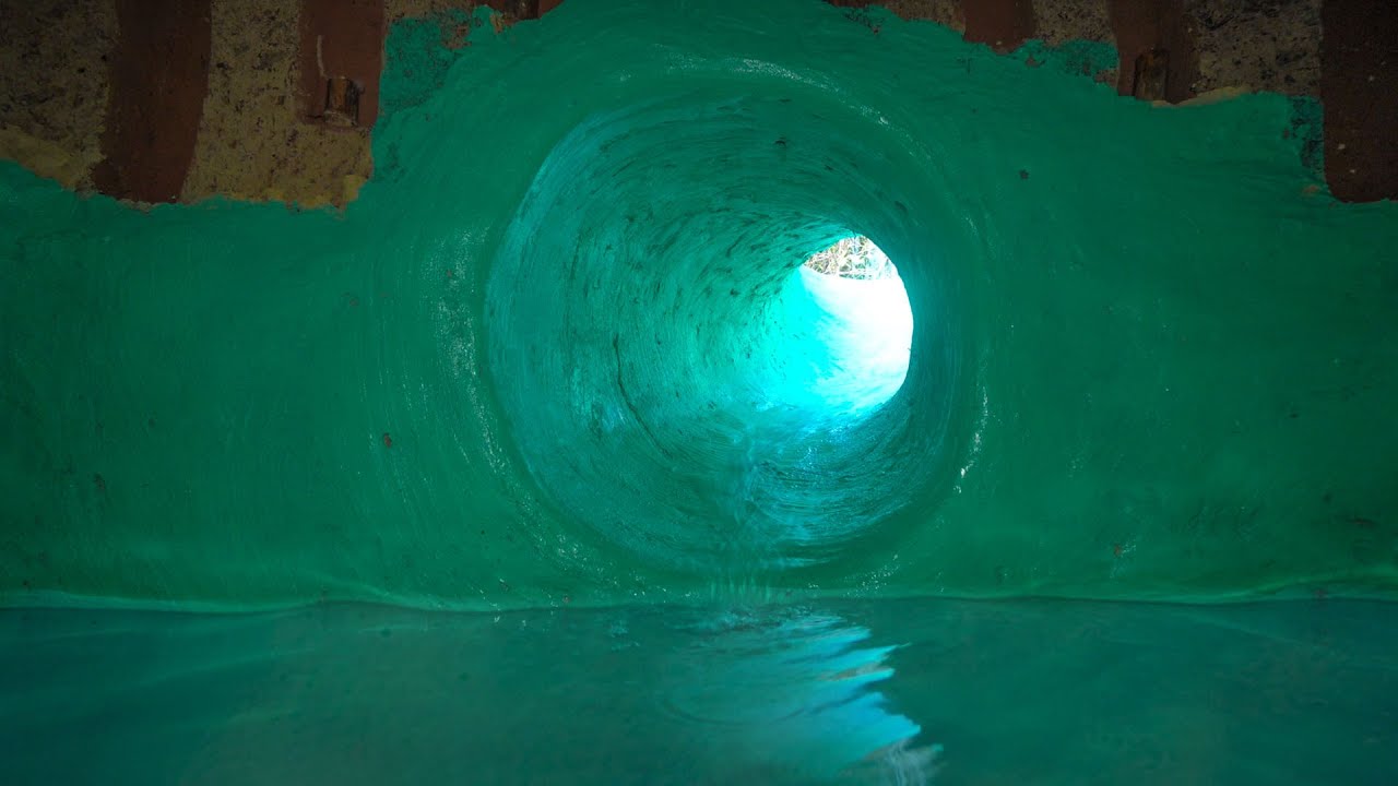 Build Secret Tunnel Underground House And Water Slide To Tunnel