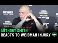 Anthony Smith enjoys "F*** Jake Paul" chants; live reaction to Chris Weidman's leg break