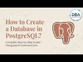 How to Create Database in PostgreSQL?