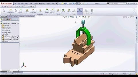 Solidworks V-block assembly design complete tutorial.