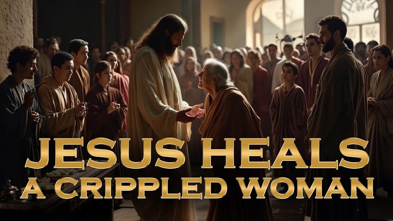 Jesus heals a crippled woman