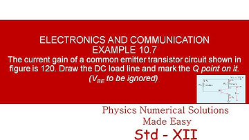 STANDARD XII - ELETRONICS AND COMMUNICATION - EXAMPLE 10.7