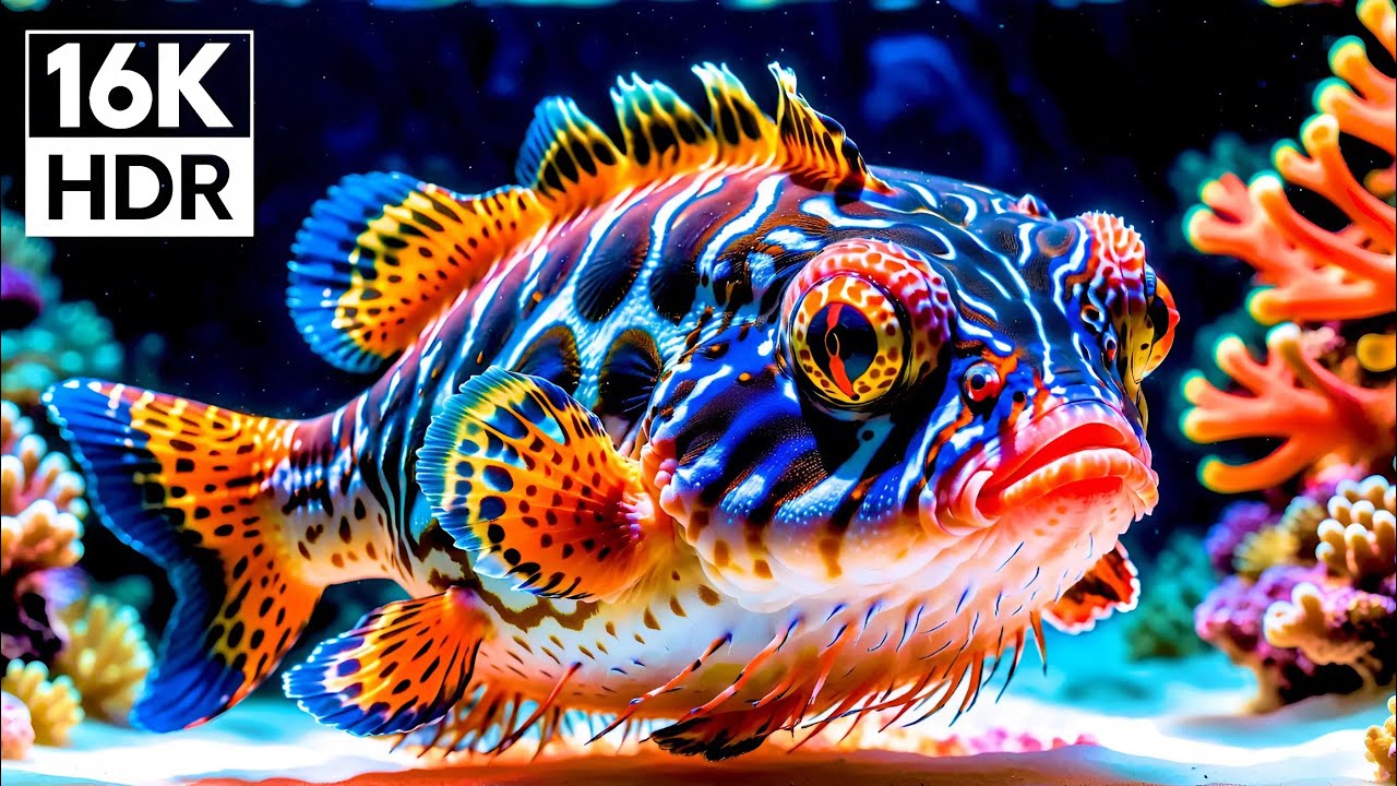 🌊 16K HDR Ultra HD | Ocean Serenity – Colorful Coral Reefs & Peaceful Aquarium Flow