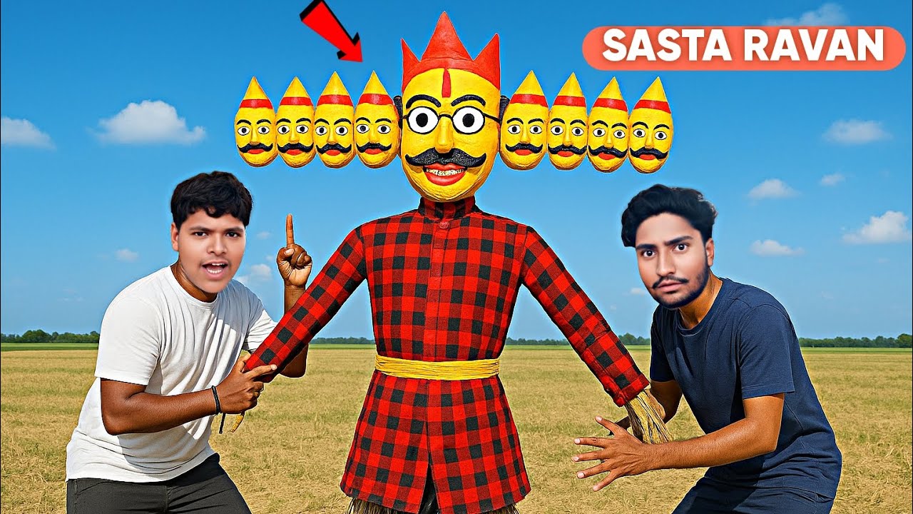 Zero budget wala Ravan 👹| Desi Style Dussehra Celebration” Withe Frinds | 
