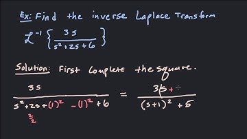 Inverse Laplace Transform :: Completing the Square :: First Translation Theorem in Reverse