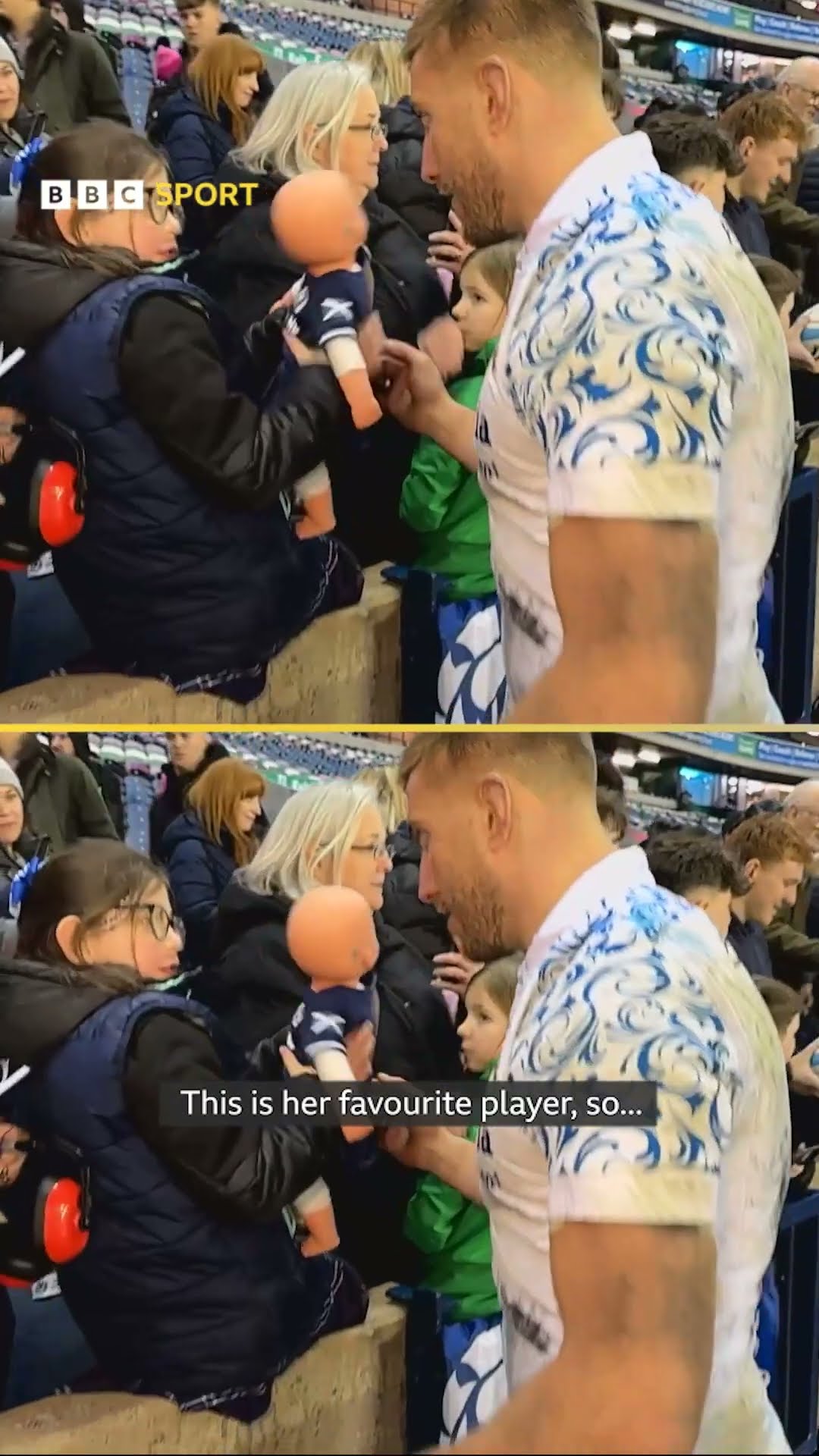 Such a special moment for this young Scotland fan at the Six Nations ❤️