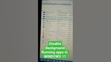 How to Disable Background Apps in Windows 11 ?