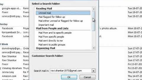 Custom Search Folder in Outlook 2010