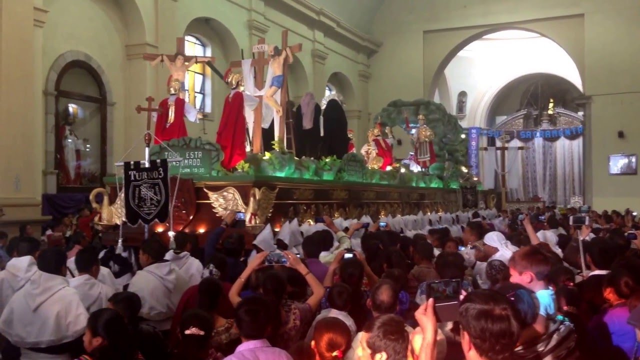C. I. Cristo Yacente de San Miguel Totonicapán, Levantamiento de Andas Viernes Santo 2016.